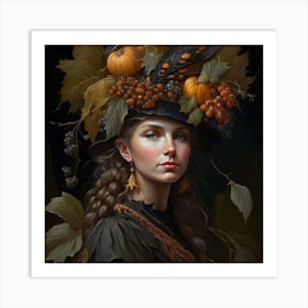 Autumn Woman Art Print