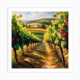 Vineyards In Tuscany 1 Art Print