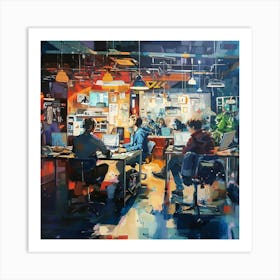 A Startup Incubator Oil Painting Illustration 1718666902 1 Art Print