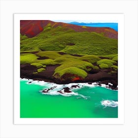 Green Island Of Galapagos Art Print