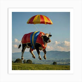 Leonardo Lightning Xl A Cow With Parachute 3 Poster