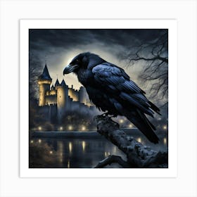 Black Raven Art Print