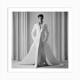 , Jean Paul Gabriel Couture Autumn Winter, Man, 201415blackandwhitemoonneck, In The Style Of Amy Jud Art Print