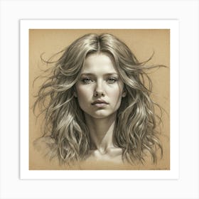 Portrait Of A Young Woman 4 Art Print