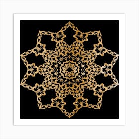 Gold Mandala Art Print