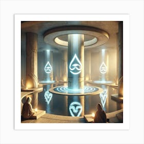 Cascade Sovereignty Temple Place Of Reflection Art Print