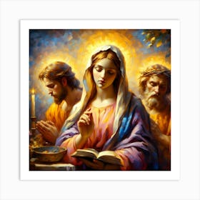 Jesus And Mary Art Print