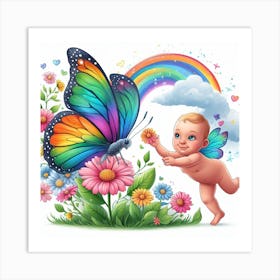 Baby, Schmetterlinge 15 Art Print