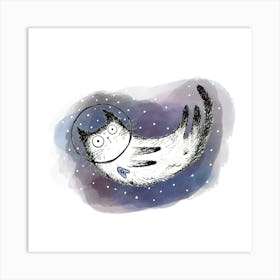 Cat In Space Art Print