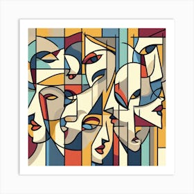 Abstract Of Faces Art Print