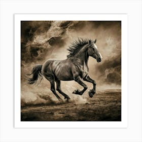 Horse Galloping Art Print