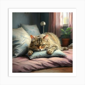 Cat Painting 4 Art Print