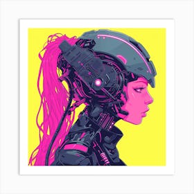 Robot Girl 3 Art Print