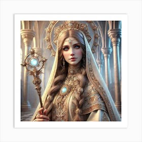 Priestess Elara Art Print