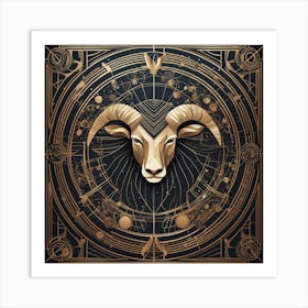 Astrological Ram Art Print