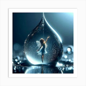 Fairy In A Drop Of Water 2 Art Print