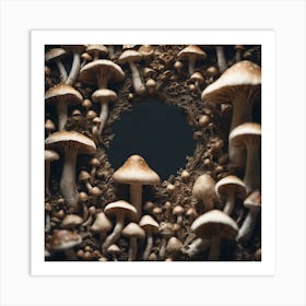 Mushroom Ring Art Print