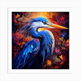 Blue Heron Art Print