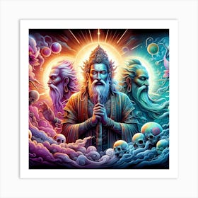 Psychedelic Gods Art Print