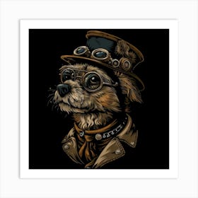 Steampunk Dog 15 Art Print