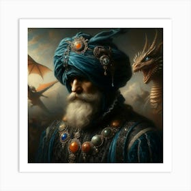 King Of The Dragons Art Print