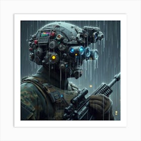 Soldier In The Rain 1 Art Print
