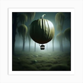 Pumpkin Hot Air Balloon 2 Art Print