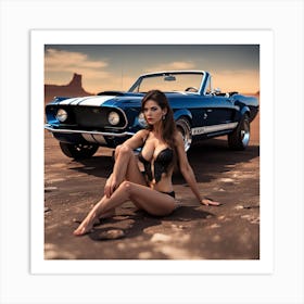 Sexy Girl In Bikini Art Print