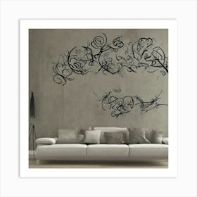 Floral Wall Decal 6 Art Print