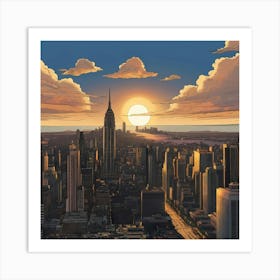 Sunset Skyline Art Print