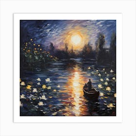 Vibrant Serenity on the Riverside Art Print