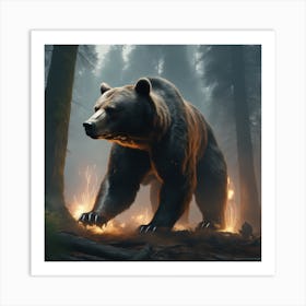 Bear In The Forest 32 Art Print