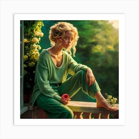 Portrait Of A Young Woman Art Print