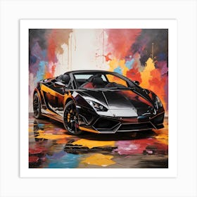 Lamborghini Oil Painting Art Art Print