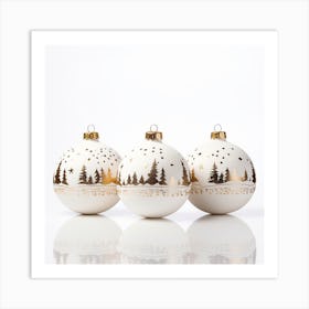 Christmas Tree Ornaments Art Print