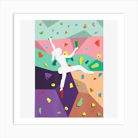 Wall Climbing Indoor Rock Climbers Action Sports Alpinism Art Print