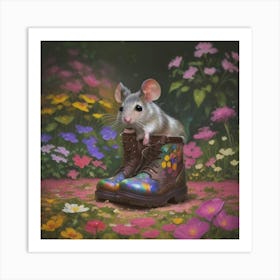 Mouse In Boots Art Print