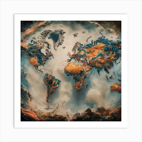 World Map 27 Art Print