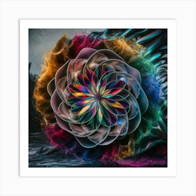 Psychedelic Flower 1 Art Print