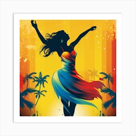 Dancer At The Beach Art Print