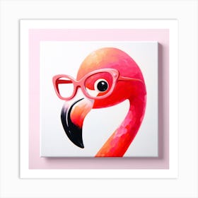 Flamingo With Glasses 6 Art Print