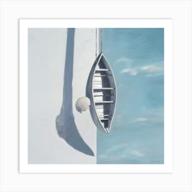 Boat On A Wall Art Print