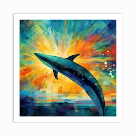 Dolphin In The Ocean Art Print