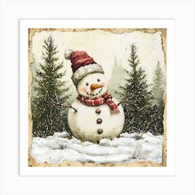 Snowman 2 Art Print