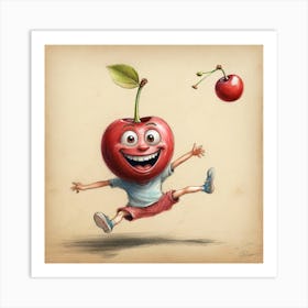 Cherry Jumper Art Print