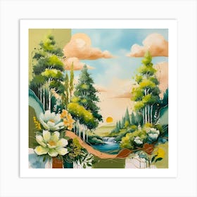 Landscape Painting 23 Art Print