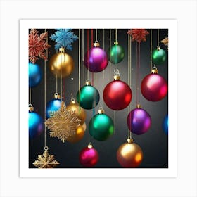 Christmas Ornaments 128 Art Print