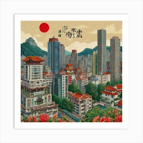 Hong Kong City 1 Art Print