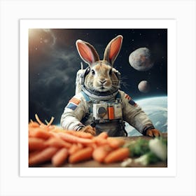 Rabbit In Space 3 Art Print