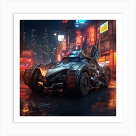 Igiracer Painting 3d Batman Next To Batmobile In Apocalyptic Ne 31ada32c Bf3d 46d9 B95a 4999870afddd Art Print